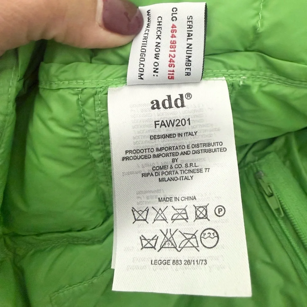 add Down Short Puffer Jacket | Size 8